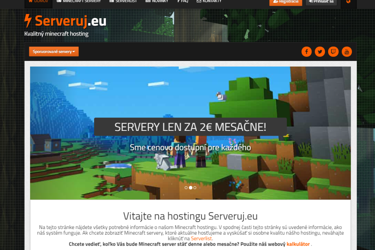 Predám hermý hosting serveruj.eu