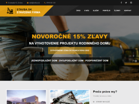 Webstránka pre stavebné firmy