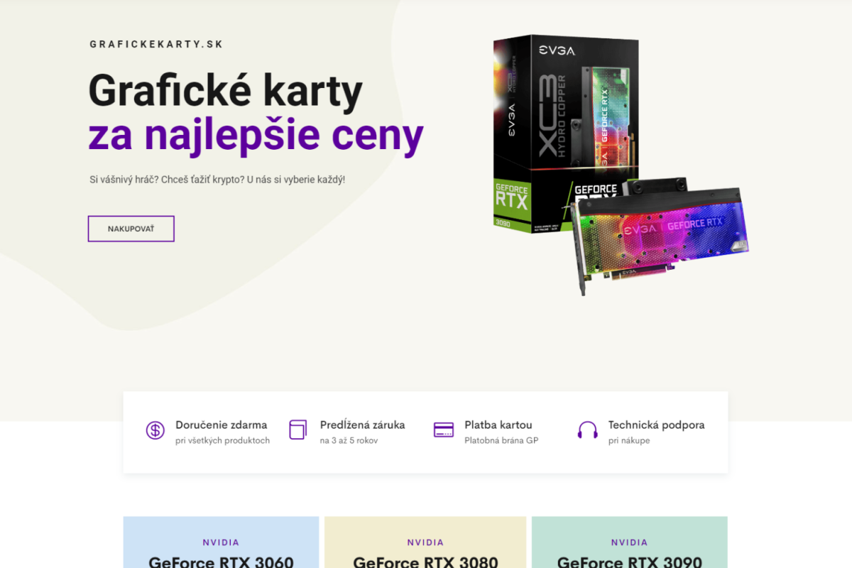 Predám nový, funkčný e-shop s doménou www.grafickekarty.sk